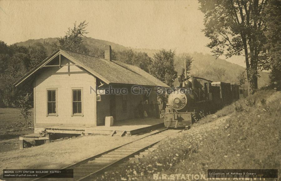 Postcard: Railroad Station, Newfane, Vermont